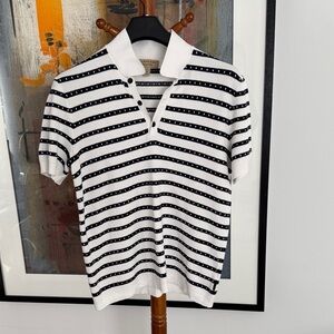 Burberry Men's Striped Polo Shirt